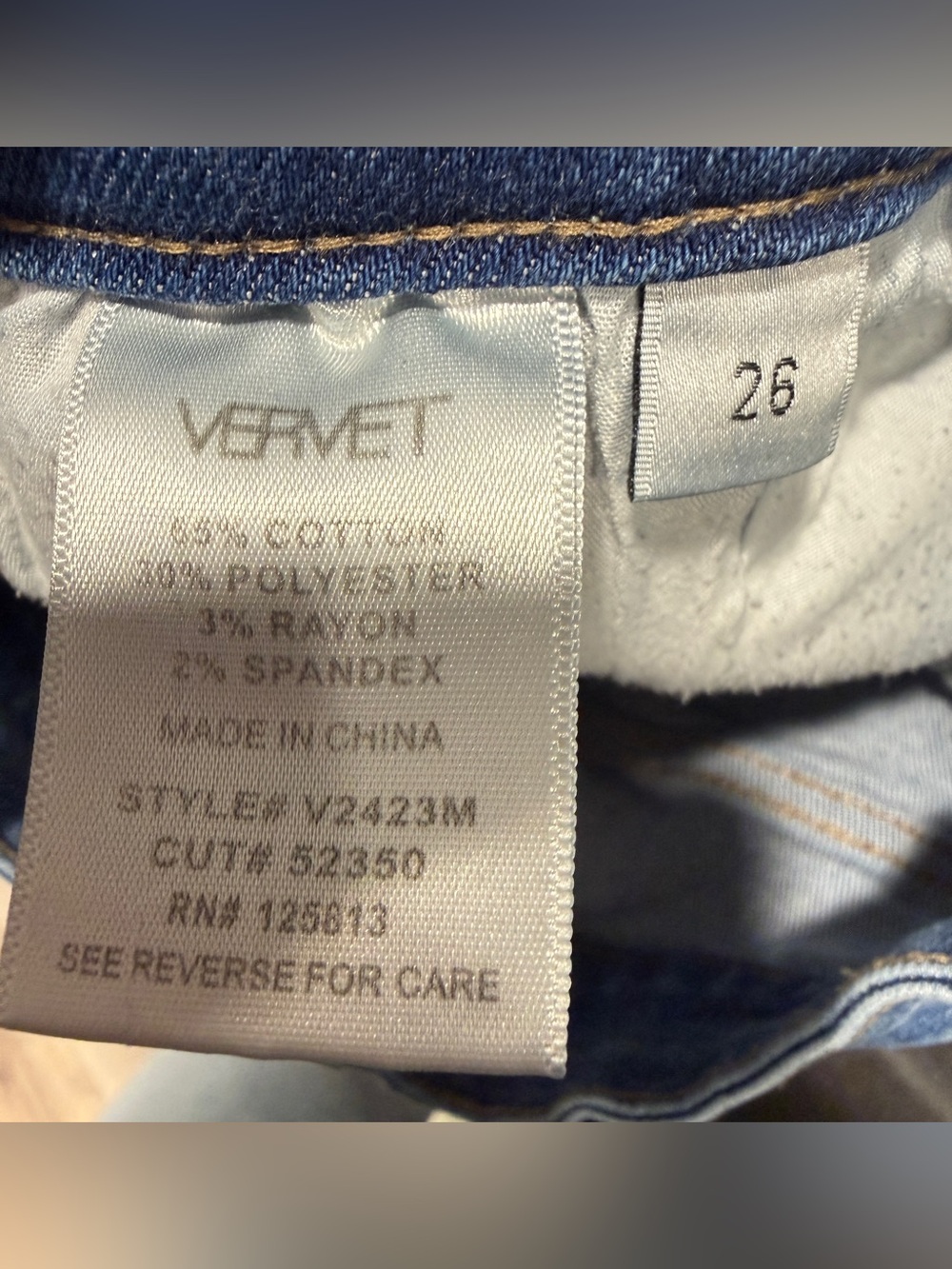 VERVET by Flying Monkey Jeans Women’s 26 Light Wash High Rise Slim Straight - Picture 12 of 12